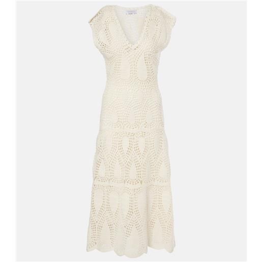 Gabriela Hearst abito lungo waldman in crochet di lana e cashmere