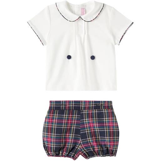 La Coqueta baby - polo e shorts pablo tartan