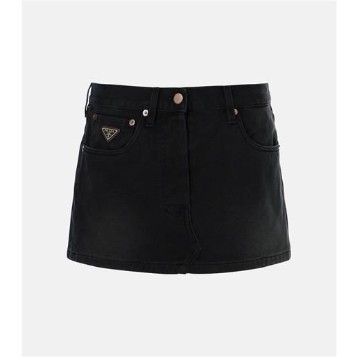 Prada gonna di jeans a vita bassa