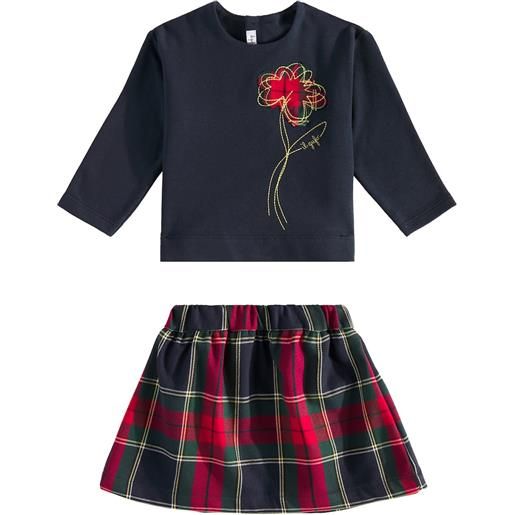 Il Gufo baby - top e gonna a quadri