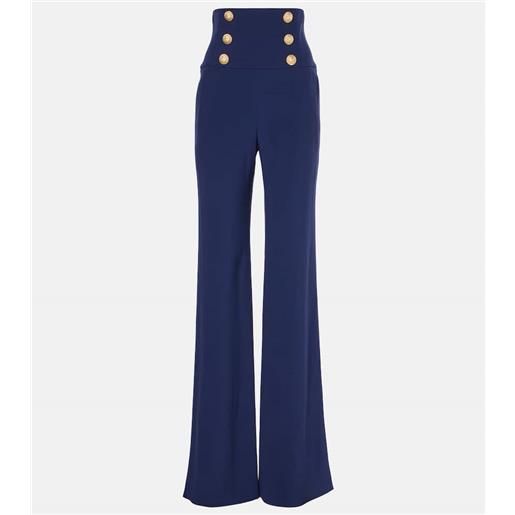 Balmain jeans a gamba larga e vita alta