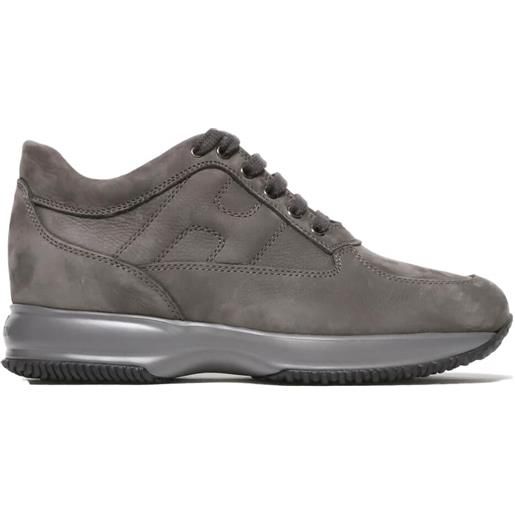 Hogan sneaker interactive in nabul grigio con h laterale imbottita