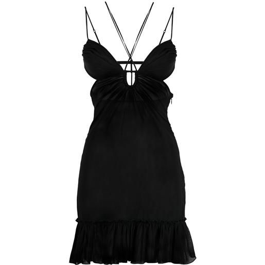 Nensi Dojaka abito corto con dettaglio cut-out - nero