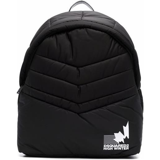 DSQUARED2 zaino con stampa - nero