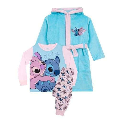 Disney vestaglia stitch bambina | pigiama bambina invernale | pigiamone e vestaglia bambina | blu 6-7 anni