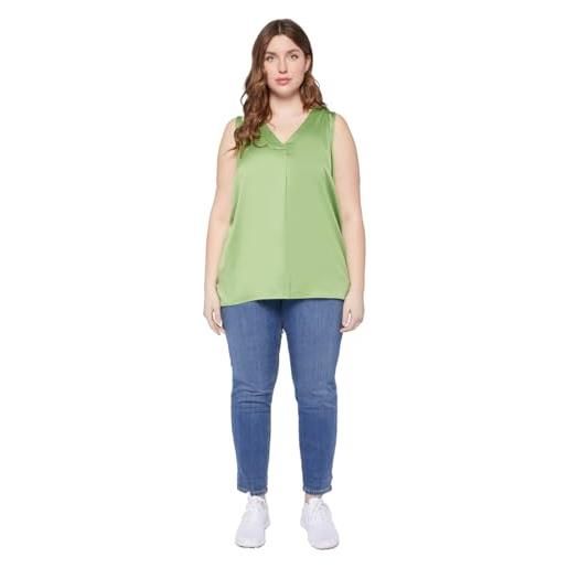 FIORELLA RUBINO: top con piega davanti curvy size fucsia stagione primavera estate 2024. 