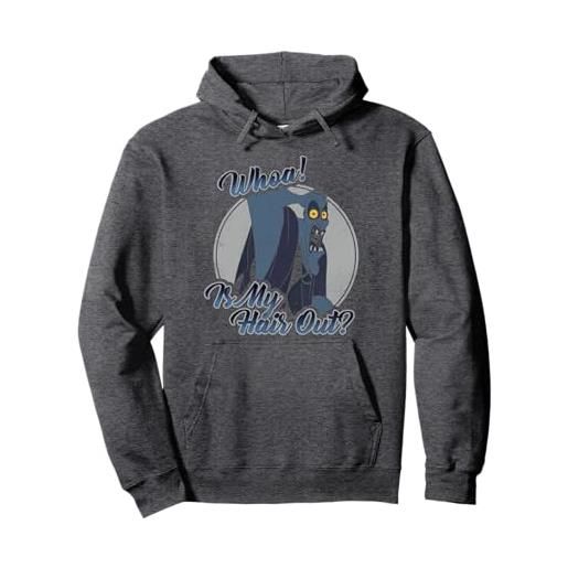 Disney hercules hades whoa is my hair out fleece felpa con cappuccio
