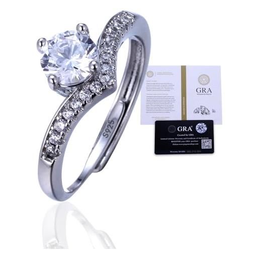 Anello Pandora Donna Anello Con Cuore Rosso E Zirconi TOFBS - Argento 925, Regalo Anniversario O Fidanzamento Gioielli Donna