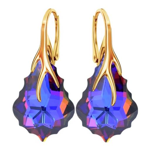 MŚ 1997 MENNICA ŚWIDNICKA orecchini barocchi in oro 6090, x, argento sterling, zirconia cubica