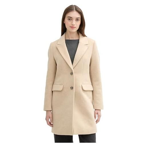 TOM TAILOR Denim 1042882 cappotto, 19663-light camel melange, xl donna