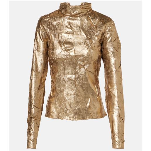 Ganni top metallizzato