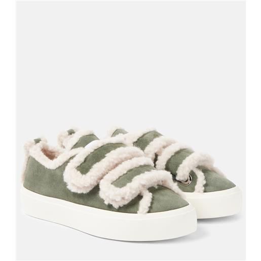 Inuikii sneakers in suede con shearling