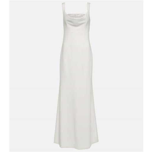 Roland Mouret abito lungo in crêpe con decorazioni