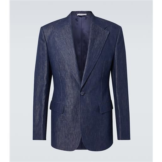 Gabriela Hearst blazer monopetto in cotone e lino