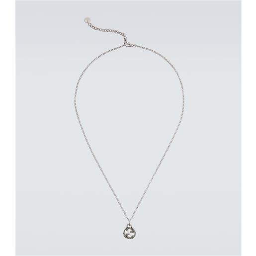 Gucci collana interlocking g in argento