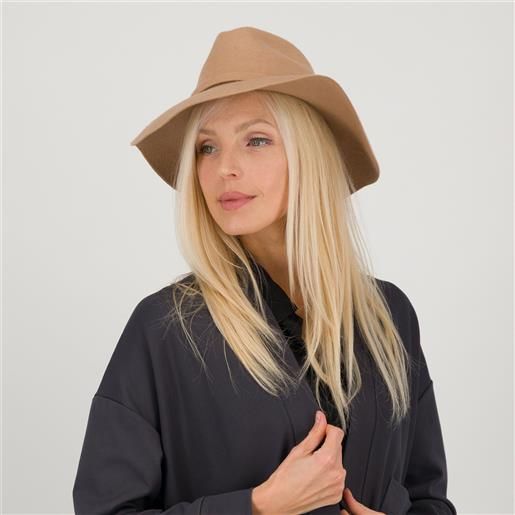 Carlotta Neri cappello in feltro 100% lana falda media con cinturino
