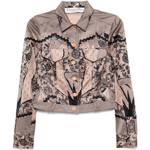 Christian Dior Pre-Owned - giacca con stampa 2006 - donna - rayon/cotone - 38 - rosa