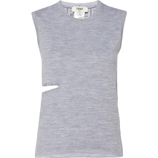 FENDI canotta con motivo ff - grigio
