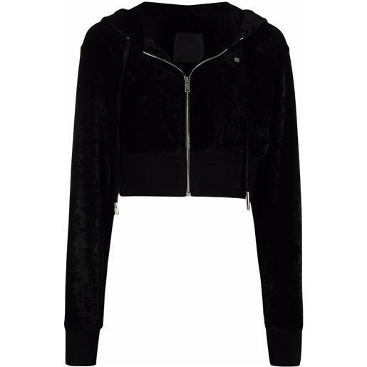 Givenchy felpa con cappuccio crop - nero