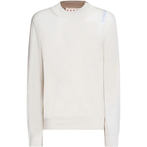 Marni maglione con design color-block - bianco