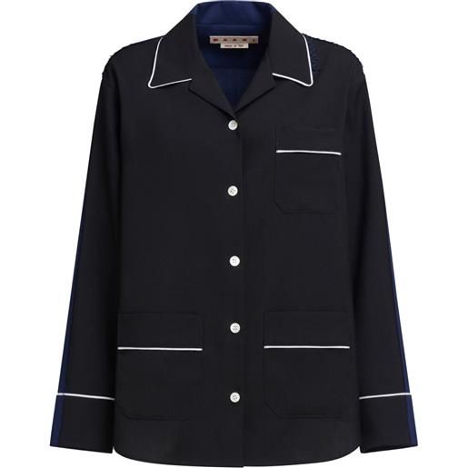 Marni camicia pigiama - nero
