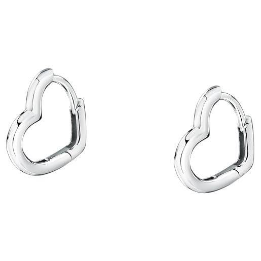 Morellato orecchini da donna in argento riciclato 925, collezione tesori a forma di cuore saiw254, argento 925 riciclato