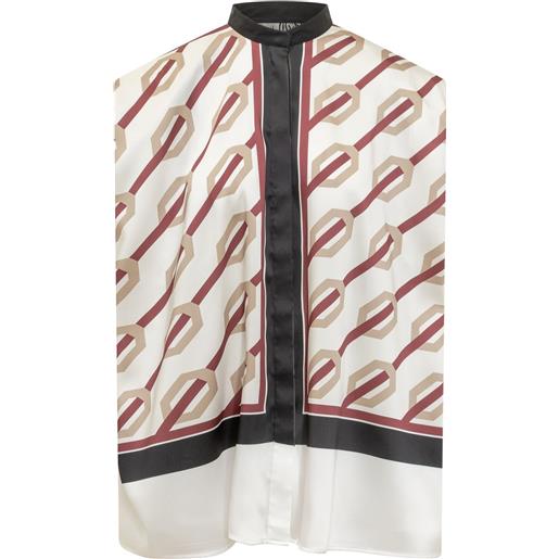 Calcaterra blusa con stampa vunica - toni neutri