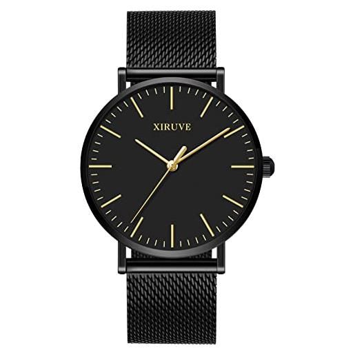 Orologio Da Polso Donna Quadrato - Cinturino Rete Acciaio, Quadrante Oro Rosa, Quartz - Foto 7