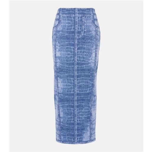 Balmain gonna midi trompe lâåil in maglia