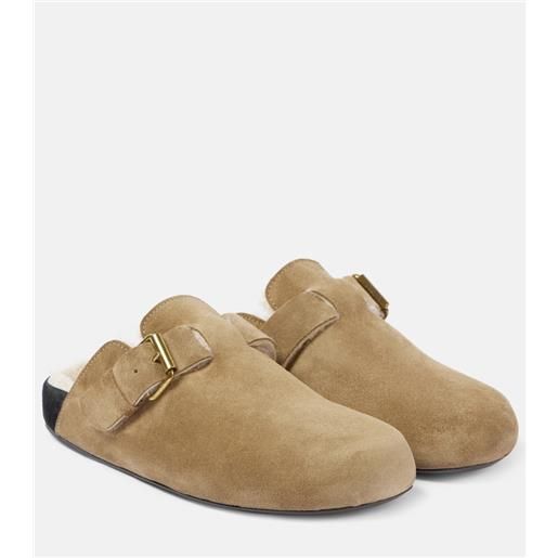 Isabel Marant slippers mirvin in suede con shearling