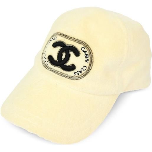 CHANEL Pre-Owned - cappello con logo cc anni '90-2000 - donna - cotone/nylon - taglia unica - toni neutri