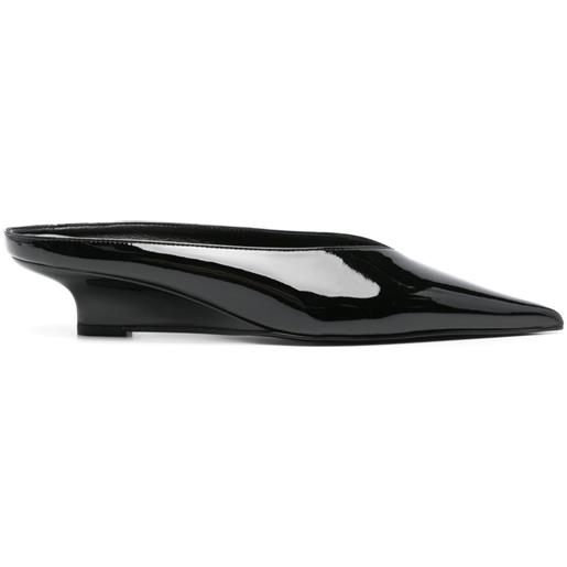 TOTEME mules in pelle verniciata 35mm - nero