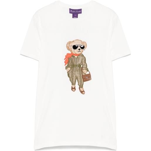 Ralph Lauren Collection t-shirt aviator bear - bianco