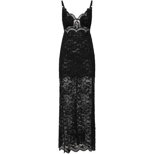 RABANNE vestito lungo in pizzo