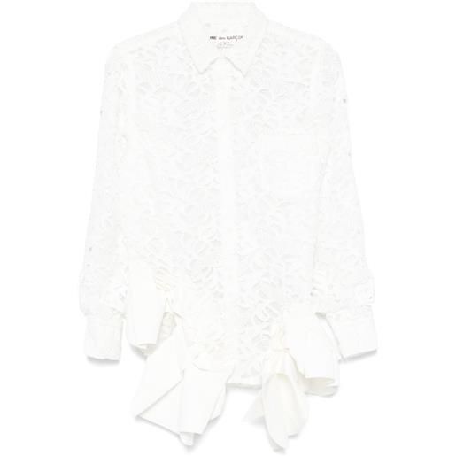 Comme Des Garçons camicia in pizzo guipure - bianco