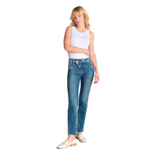 Le Temps des Cerises jeans push-up regular, dritto vita alta pulp, 7/8 °, blu, 27w