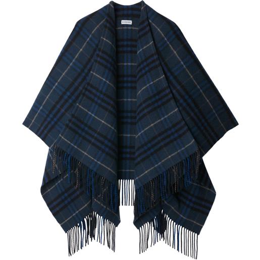 Burberry mantella a quadri - blu
