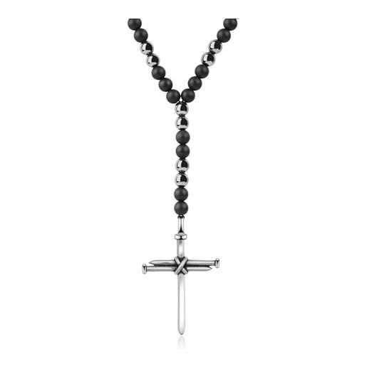 Collane Rosario Pendente Ammagliato In Oro 18 Carati Lunghezza: 50 Cm - Foto 6