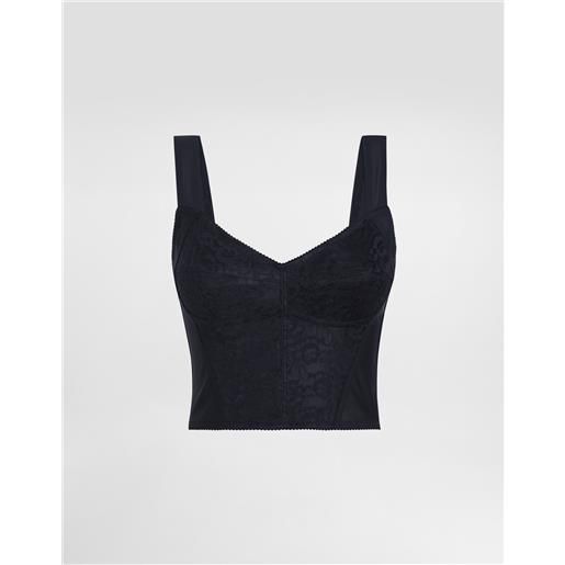 Dolce & Gabbana bustier corsetteria in guaina jacquard e pizzo
