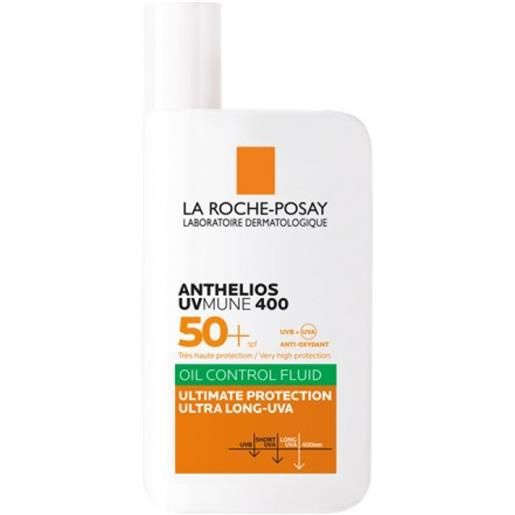 LA ROCHE POSAY-PHAS (L'Oreal) la roche-posay anthelios uvmune 400 fluido oil control spf 50+ 50 ml. Protezione contro i raggi uva ultra-lunghi. 