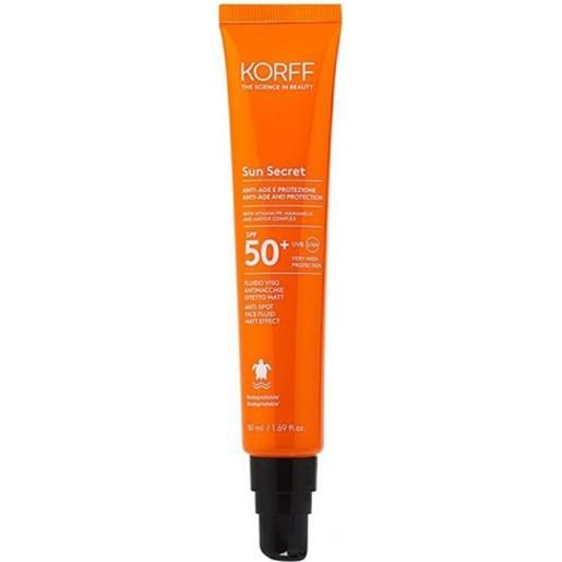 KORFF Srl korff sun secret fluido viso uniformante 01 light 50ml spf50+