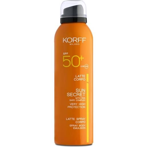KORFF Srl korff sun secret latte solare spray spf50+ 200ml
