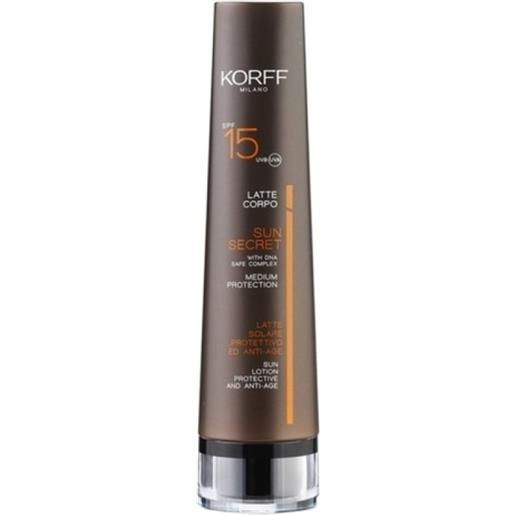 KORFF Srl korff sun secret latte solare corpo spf15 100ml