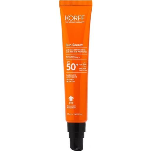 KORFF Srl korff sun secret fluido viso antimacchie spf50+ 50ml