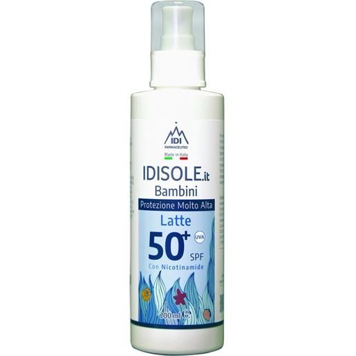 IDI FARMACEUTICI Srl idisole bambini crema solare bimbi spf50+ 200ml