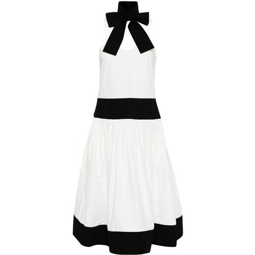 Kimhekim abito midi con sciarpa - bianco