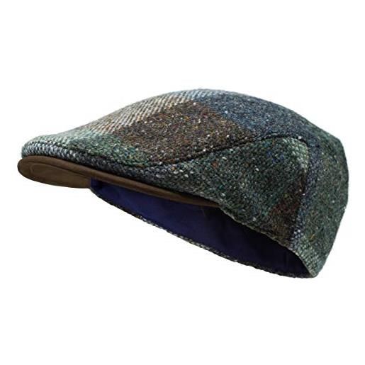 Borges & Scott lo sloan spiaggia - coppola in tweed irlandese e pelle nubuck - s