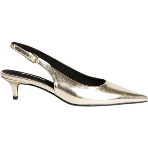 Corina decolette donna Corina m4690 pelle semilucida oro punta tacco kitten 3 cm cinturino regolabile tallone linea basic