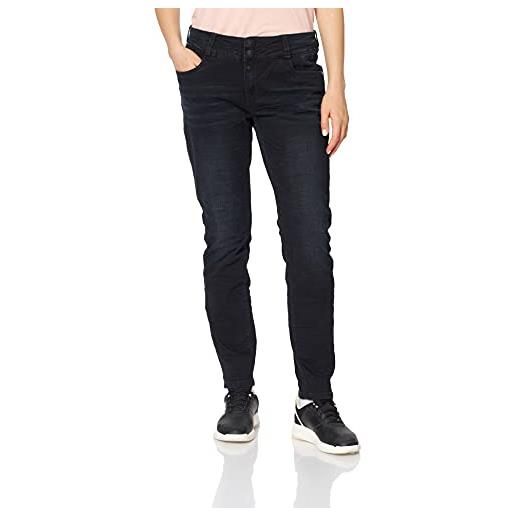 Timezone enyatz-98% cotone, 2% elastan jeans slim, nero (black diamond wash 9047), 40/42 it (27w/30l) donna