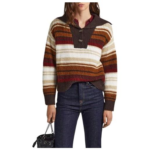 Pepe Jeans dasha, maglione donna, marrone (tobacco), l
